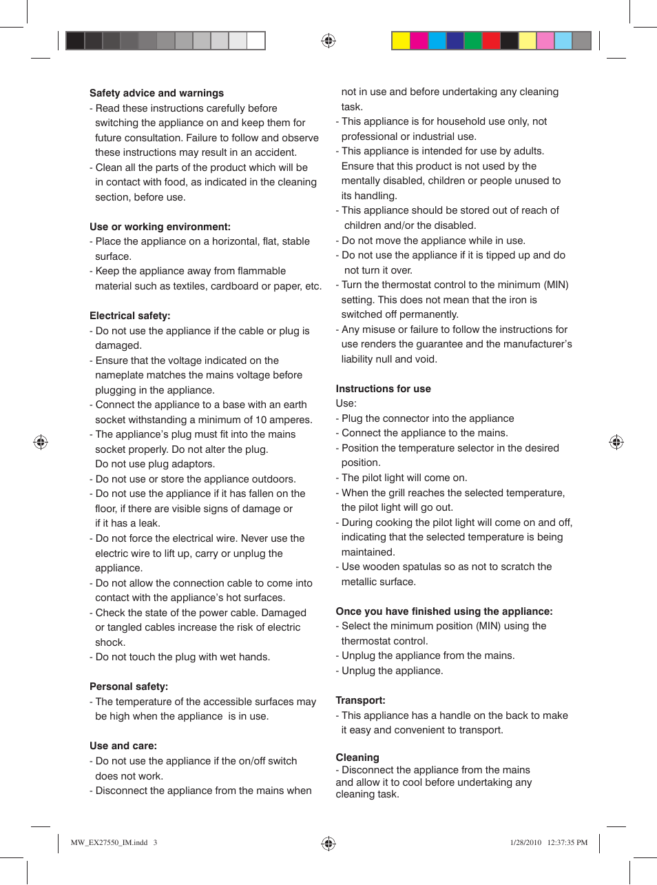Mellerware 2 7 5 5 01500W User Manual | Page 3 / 5