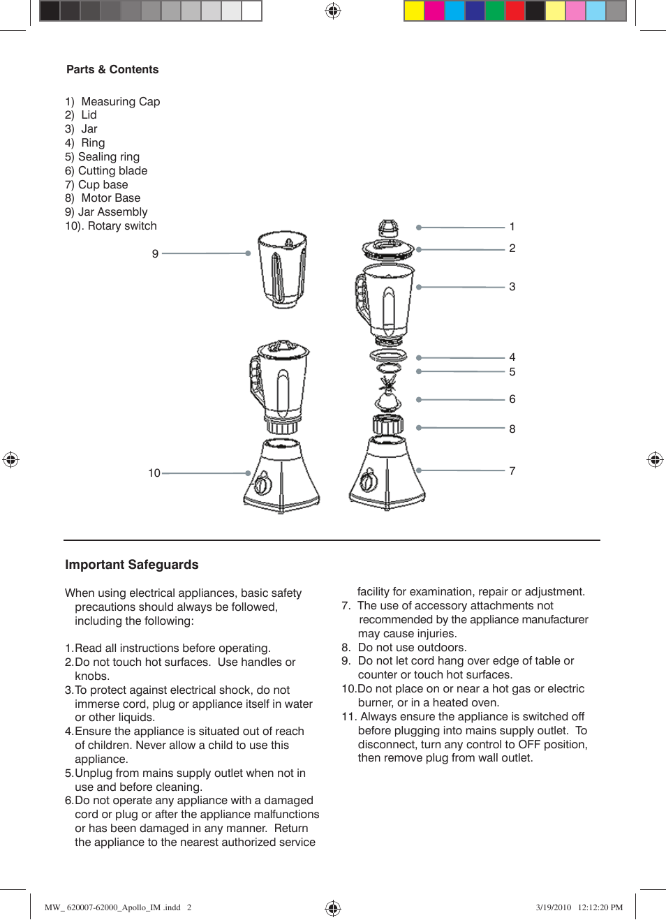 Mellerware APOLLO 62007 User Manual | Page 2 / 5