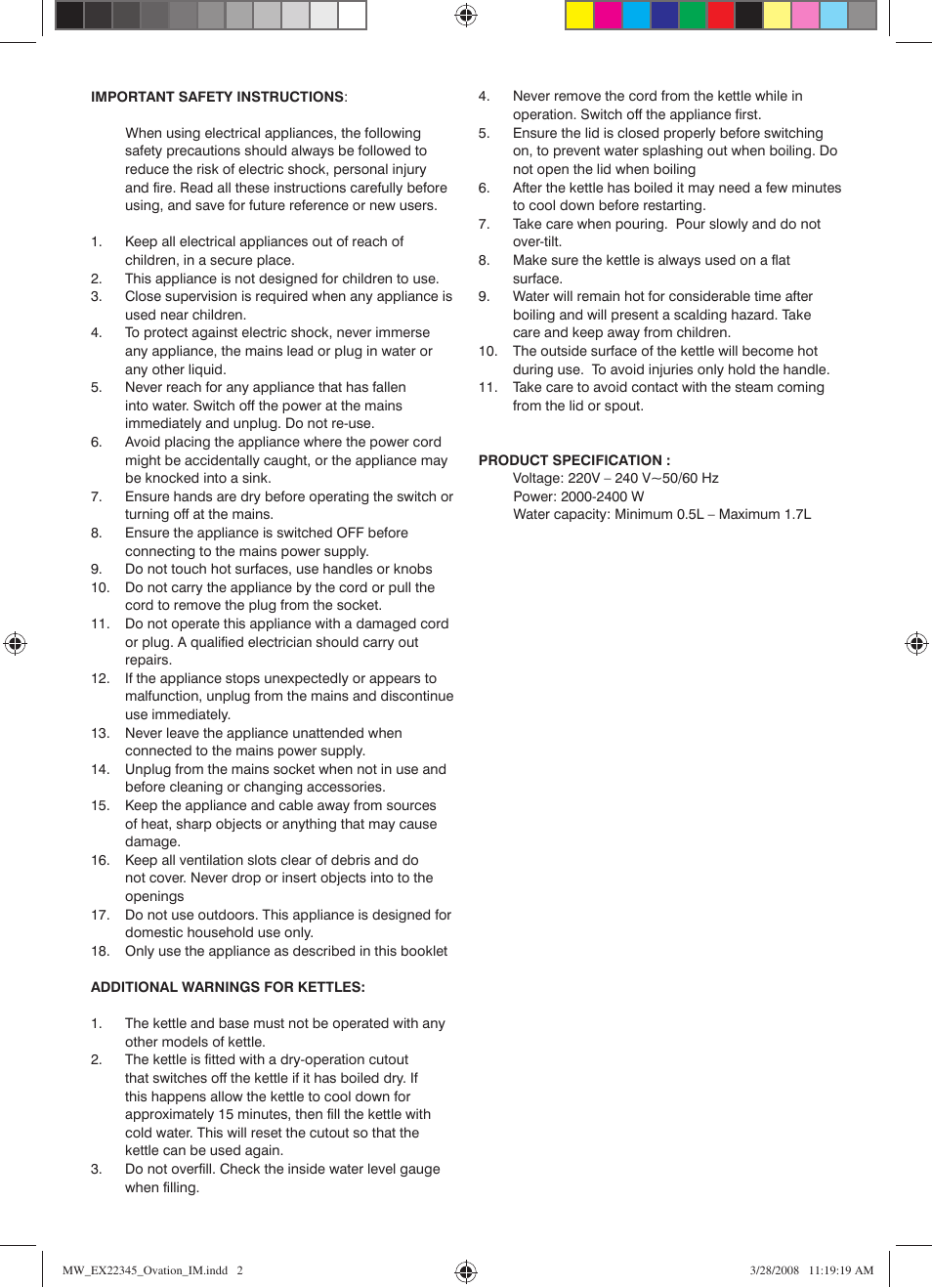 Mellerware EXECUTIVE 22345(7) User Manual | Page 2 / 4