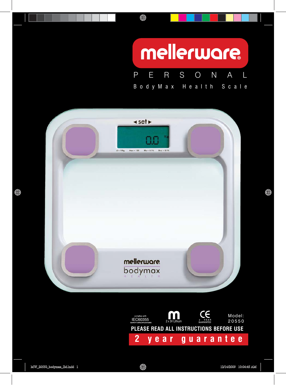 Mellerware BODYMAX 20550 User Manual | 6 pages