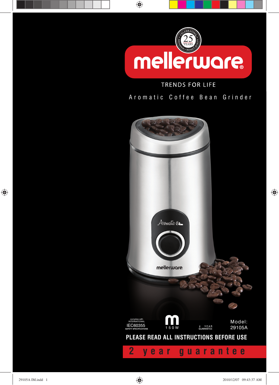 Mellerware 29105A User Manual | 4 pages