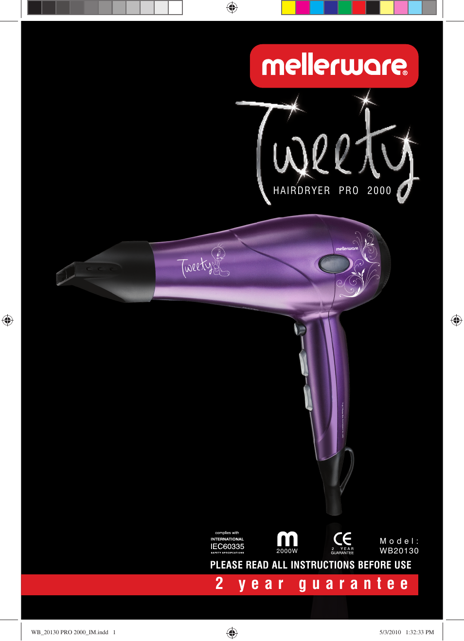 Mellerware TWEETY WB201302000W User Manual | 6 pages