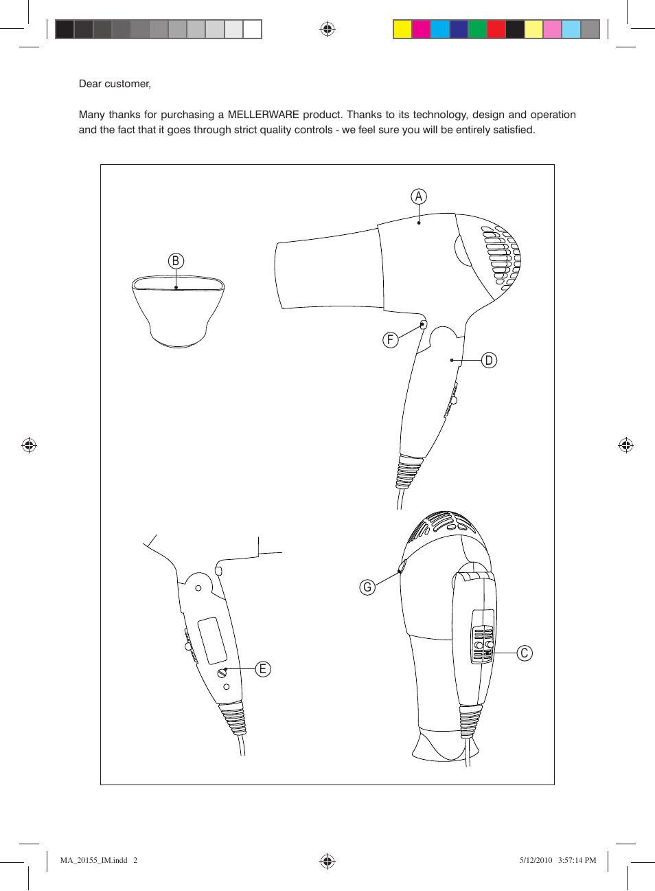 Mellerware MARCO ALDANY MA20155 User Manual | Page 2 / 6