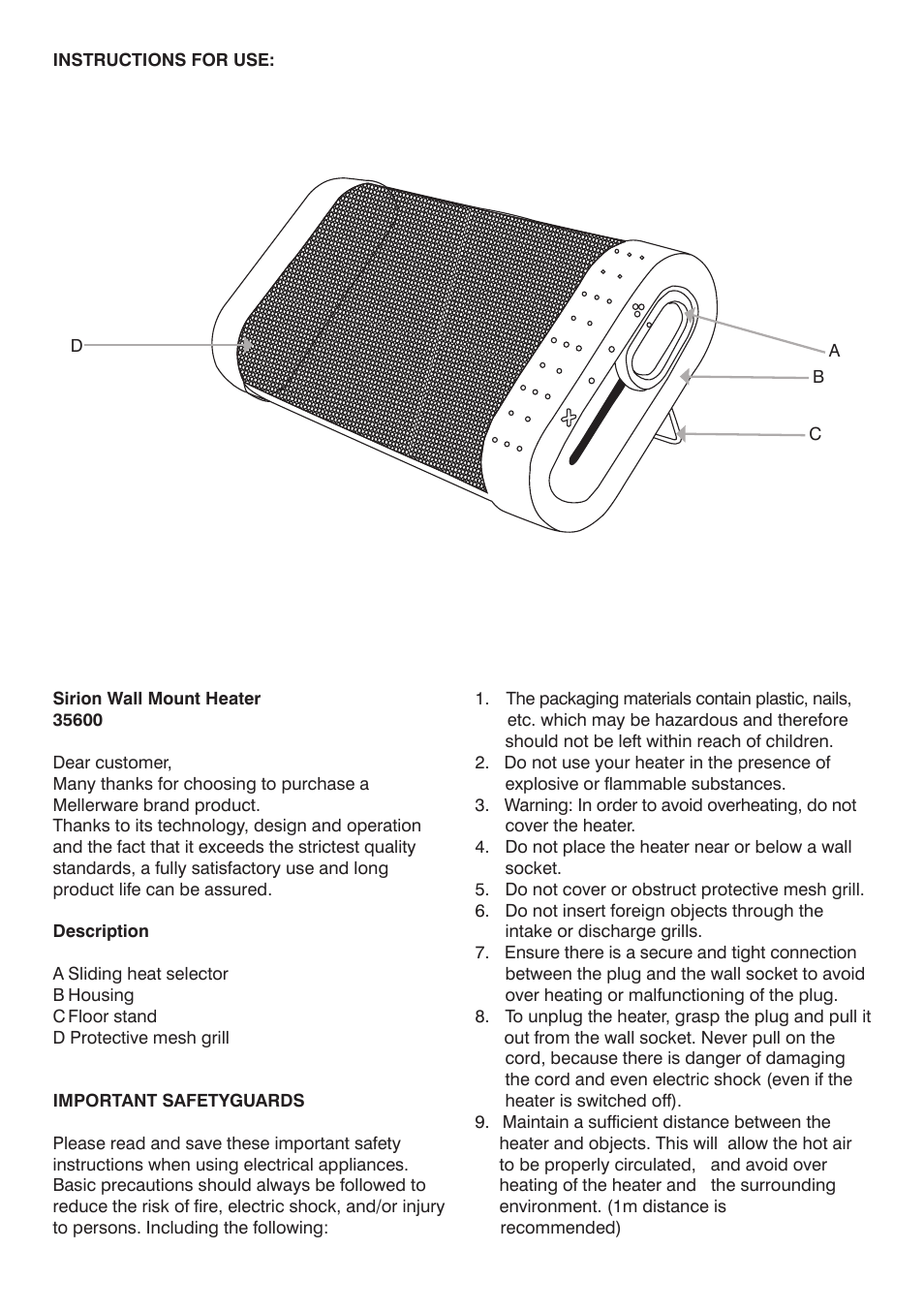 Mellerware 35600 User Manual | Page 2 / 4