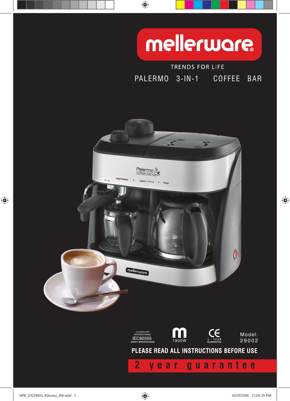 Mellerware PALERMO 29002 User Manual | 11 pages