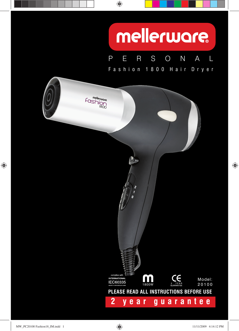 Mellerware 2 0 1 0 0 User Manual | 4 pages