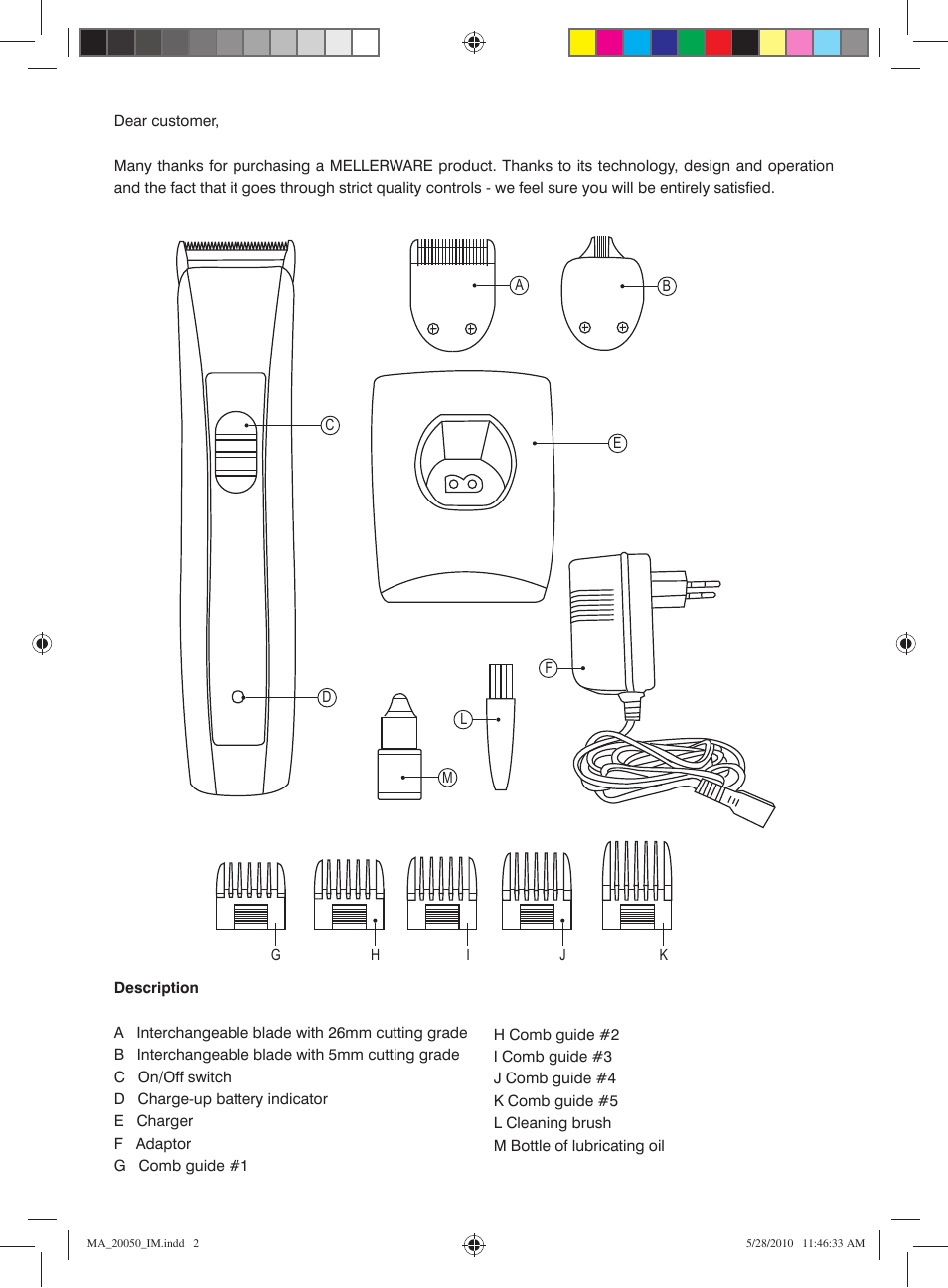 Mellerware MARCO ALDANY MA20050 User Manual | Page 2 / 8