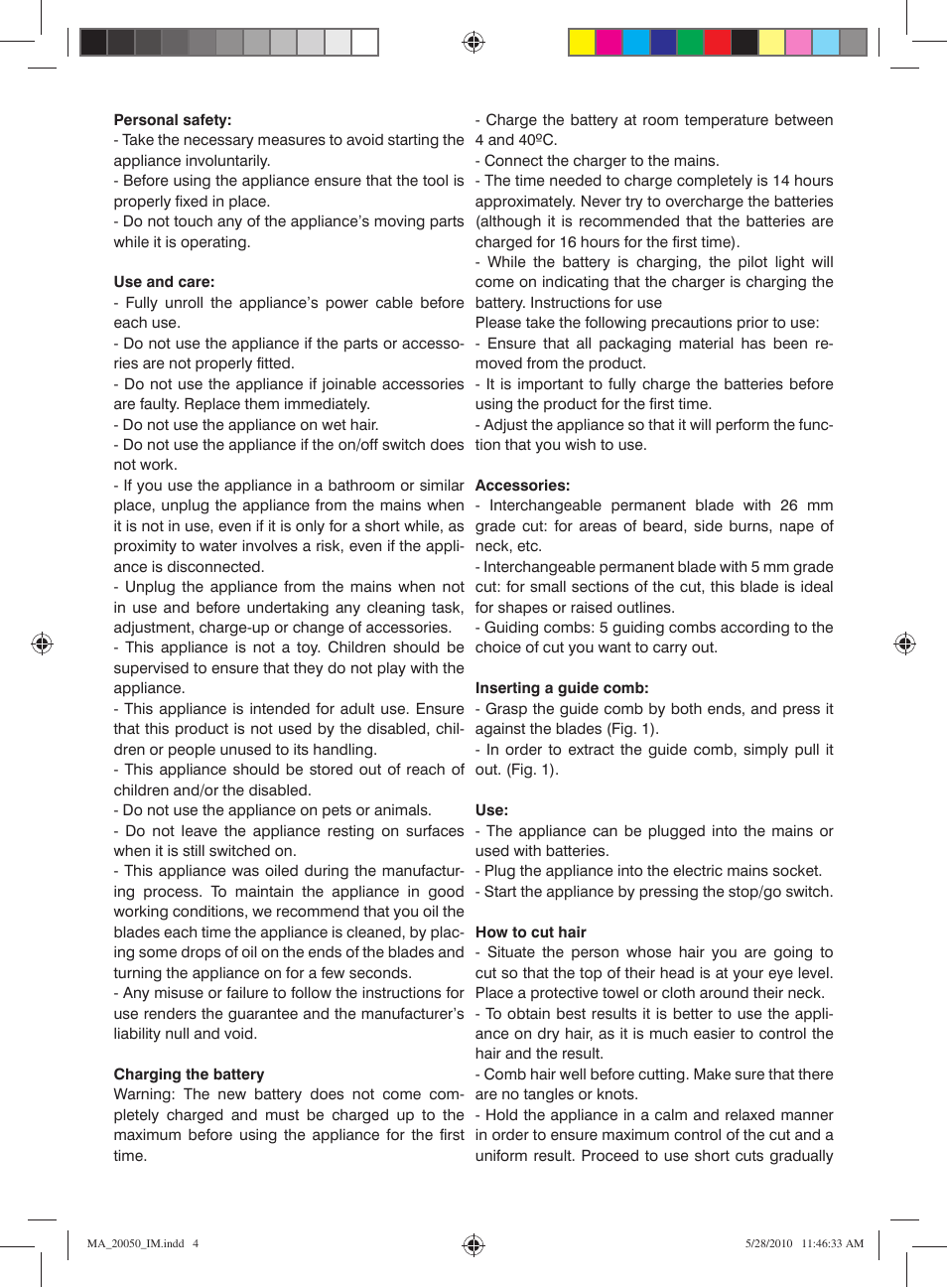 Mellerware MARCO ALDANY MA20050 User Manual | Page 4 / 8