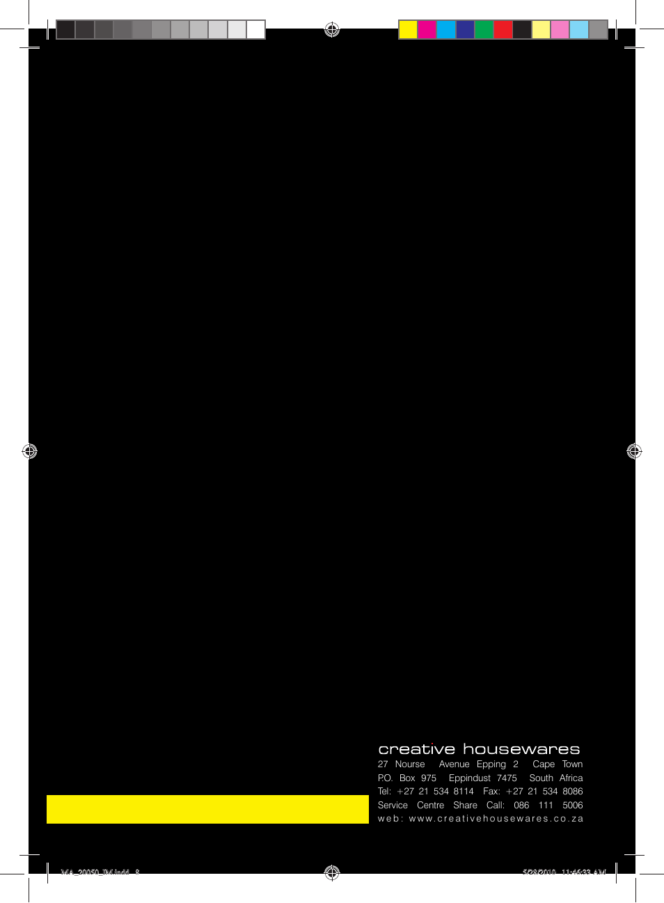 Mellerware MARCO ALDANY MA20050 User Manual | Page 8 / 8