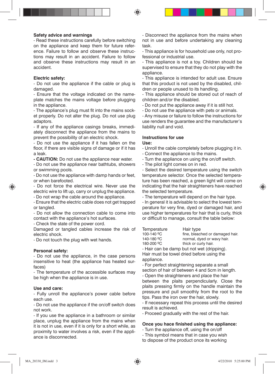 Mellerware MARCO ALDANY 20330 User Manual | Page 3 / 6