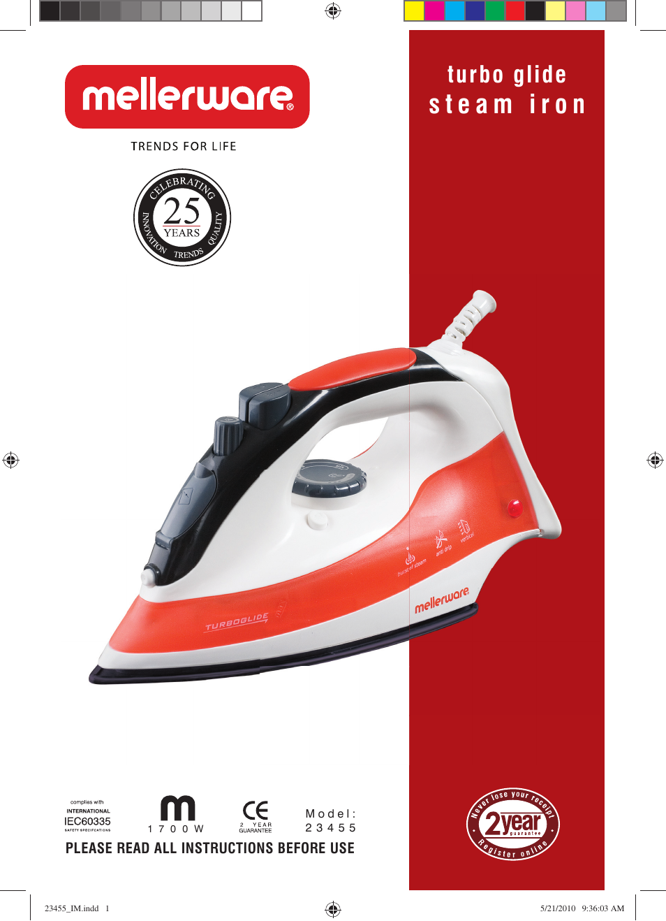 Mellerware 23455 User Manual | 6 pages