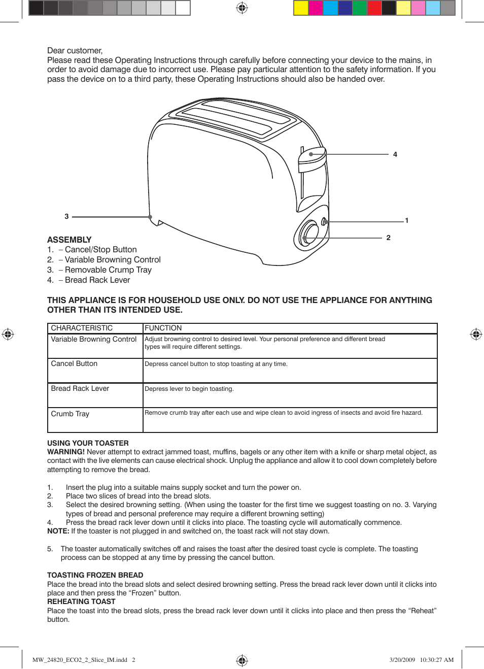 Mellerware 24820750W User Manual | Page 2 / 4