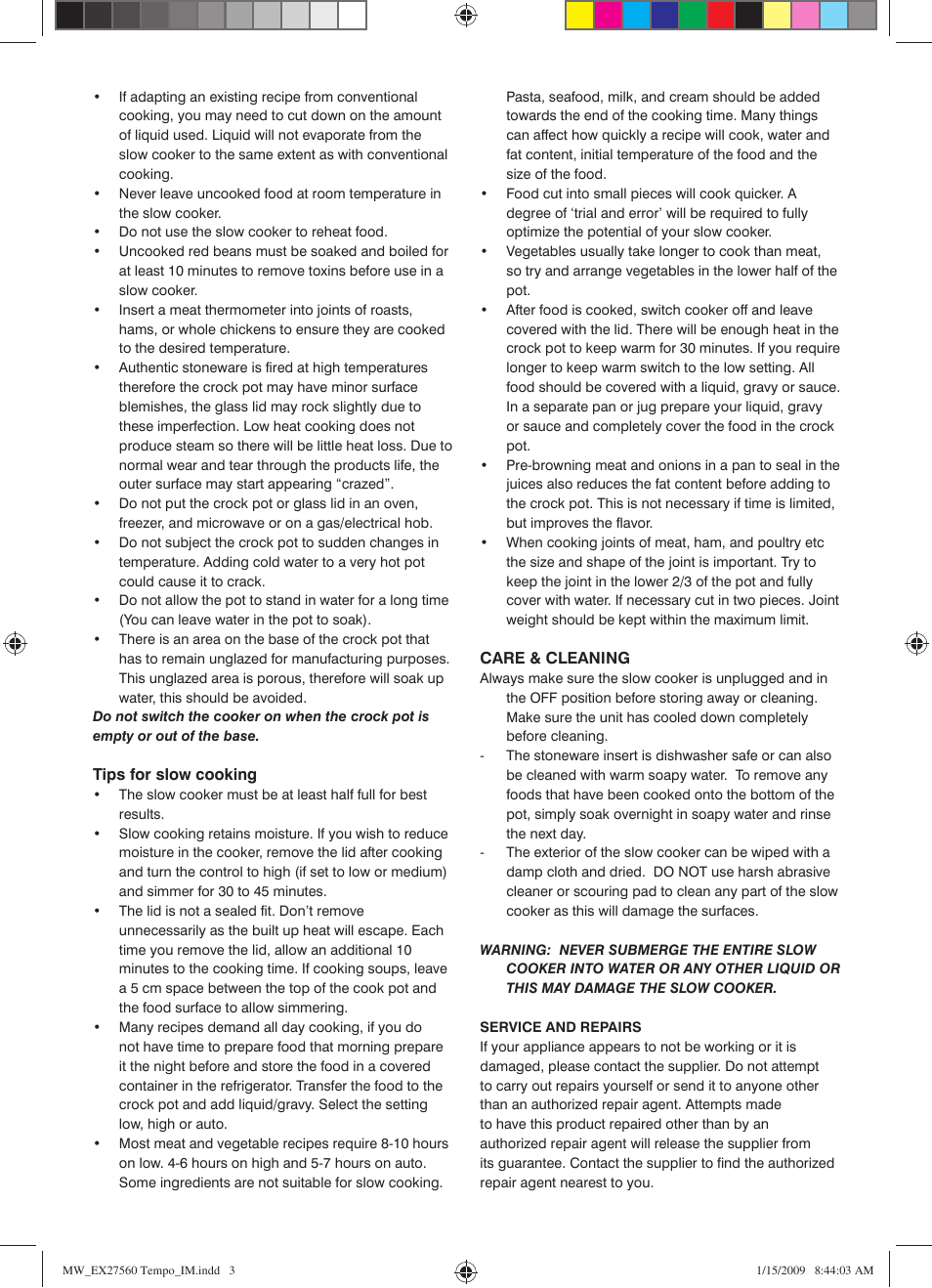 Mellerware 2 7 5 6 03 2 0 W User Manual | Page 3 / 4