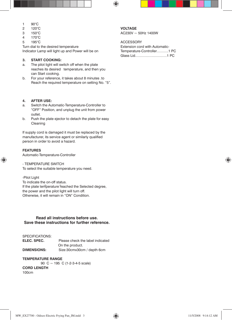 Mellerware ODISEO 27700 User Manual | Page 3 / 4