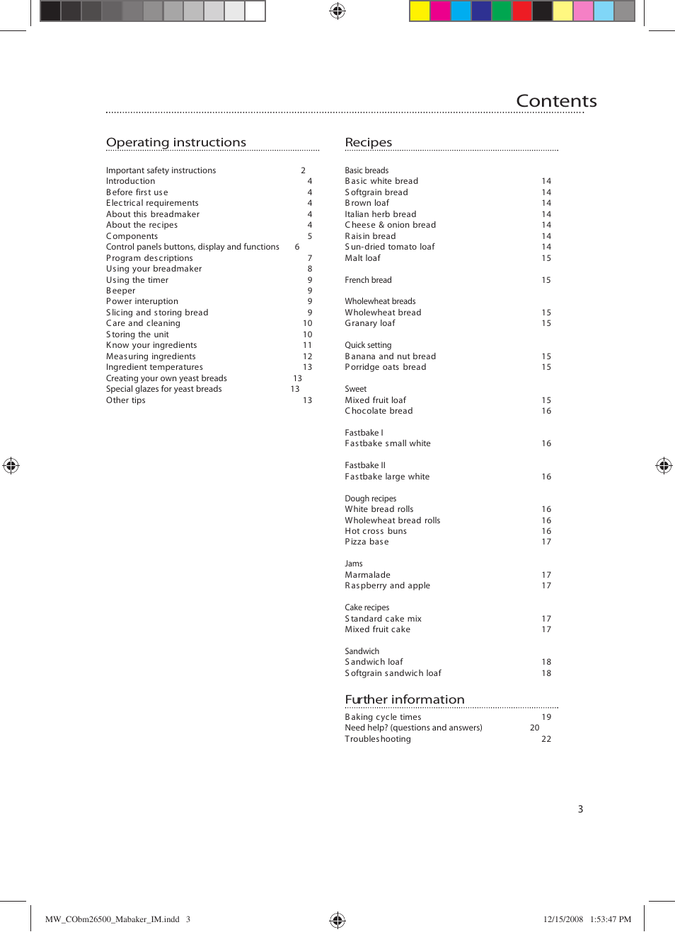 Mellerware MA-BAKER 26500 User Manual | Page 3 / 24