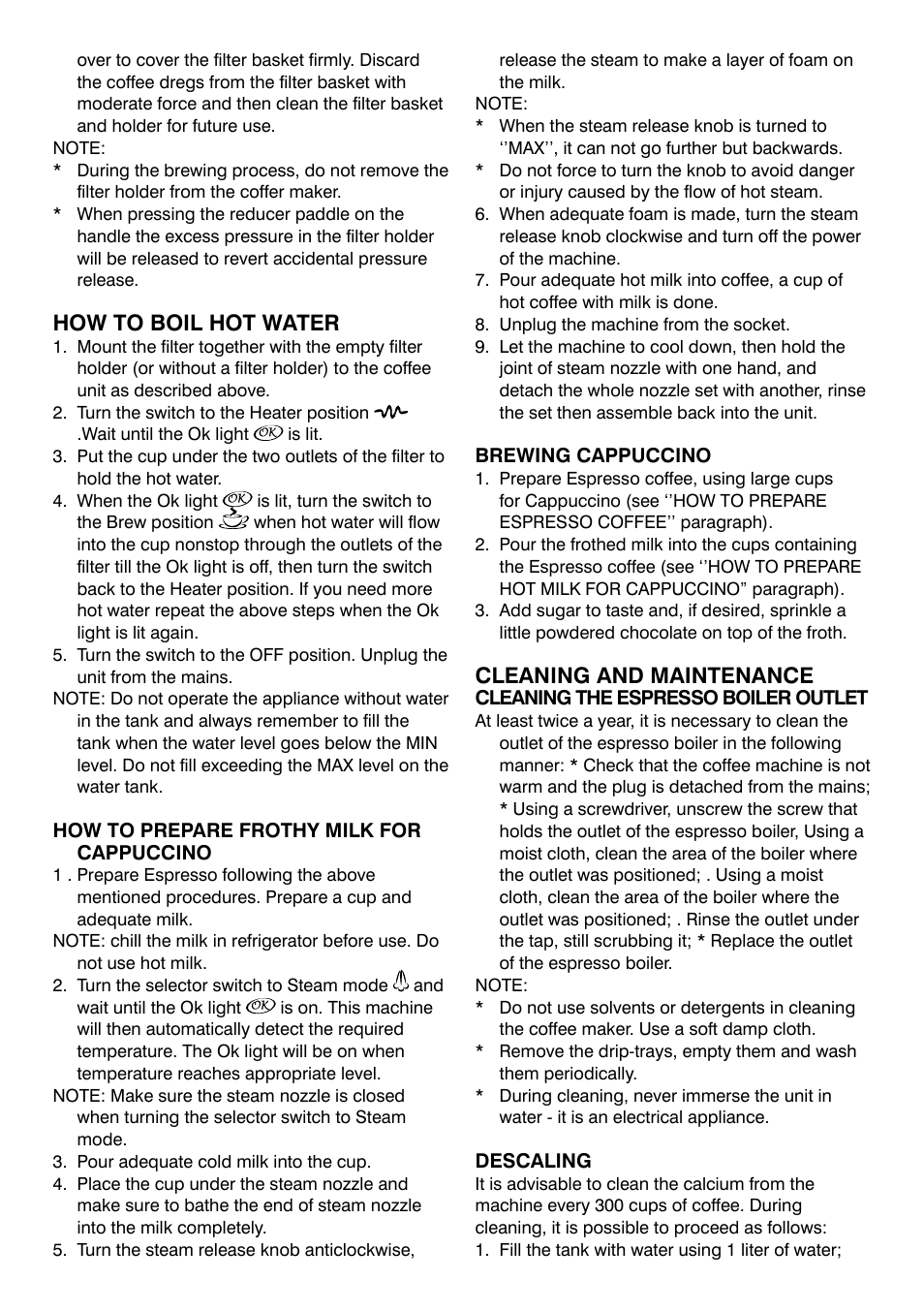 How to boil hot water, Cleaning and maintenance | Mellerware TRENTO 1200W User Manual | Page 6 / 8