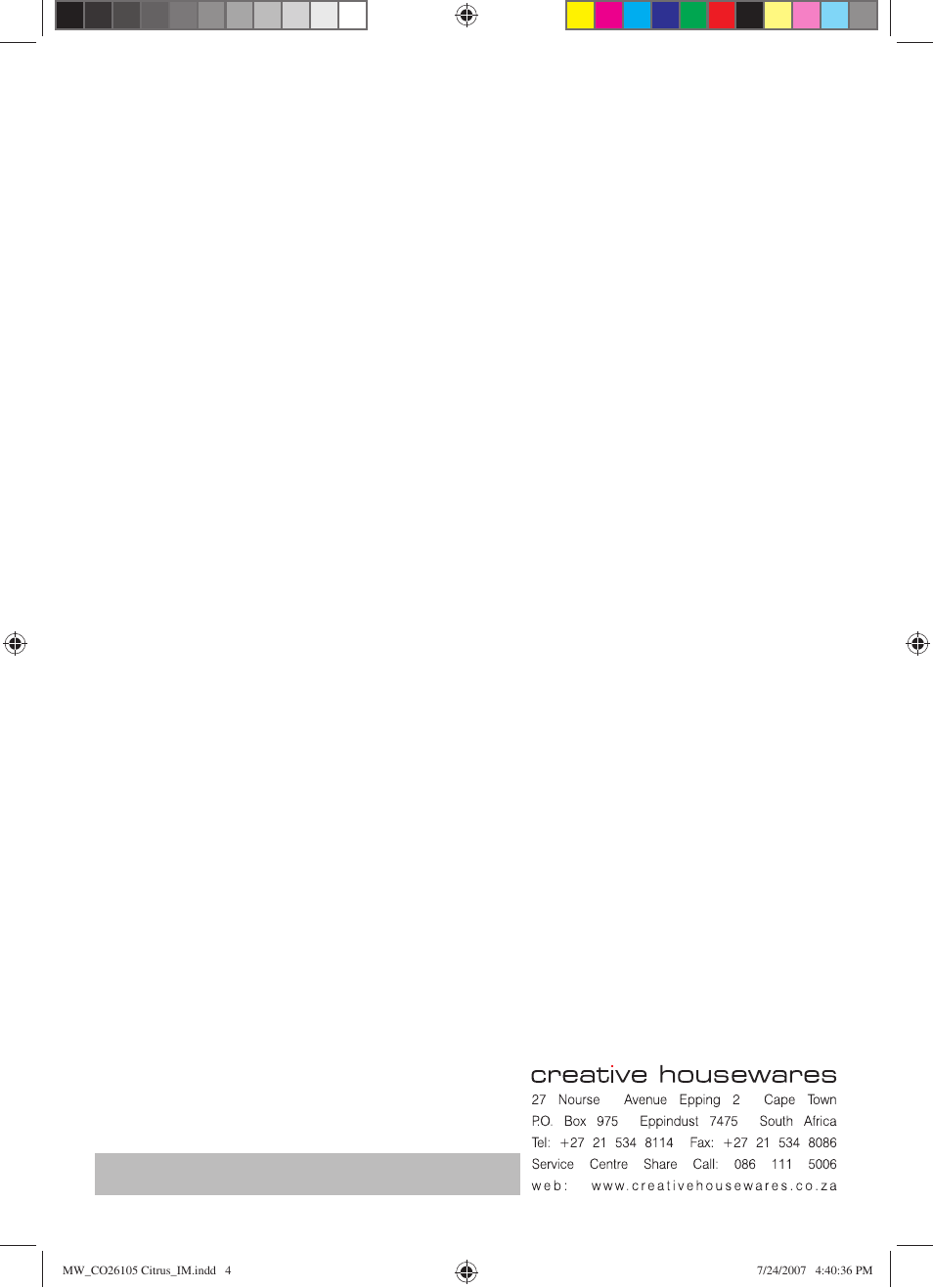 Mellerware CONTEMPORARY 26105 User Manual | Page 4 / 4