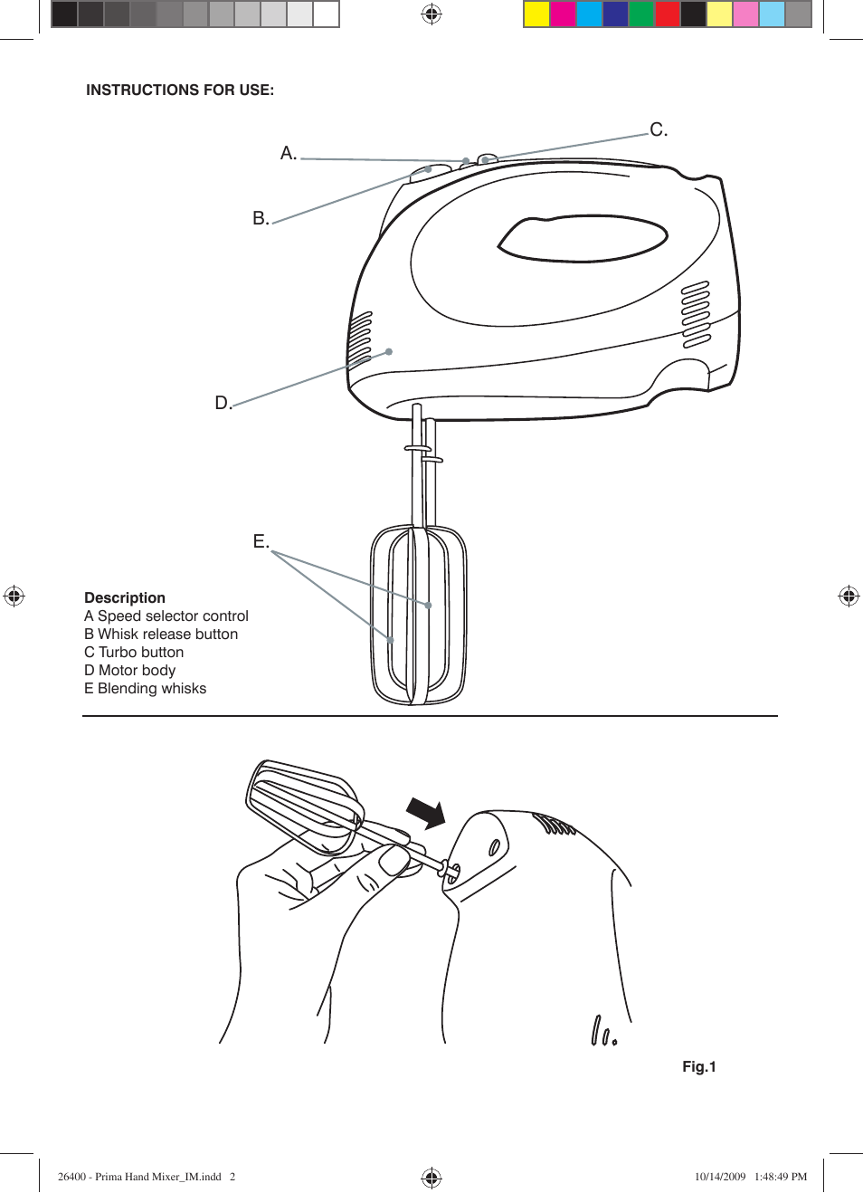 Mellerware PRIMA 26400 User Manual | Page 2 / 5