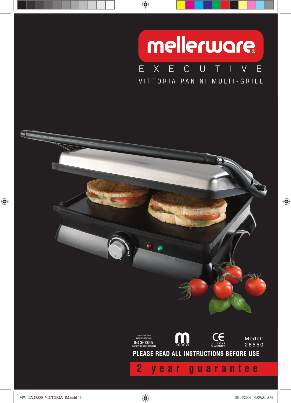 Mellerware EXECUTIVE 2 8 5 5 0 User Manual | 5 pages
