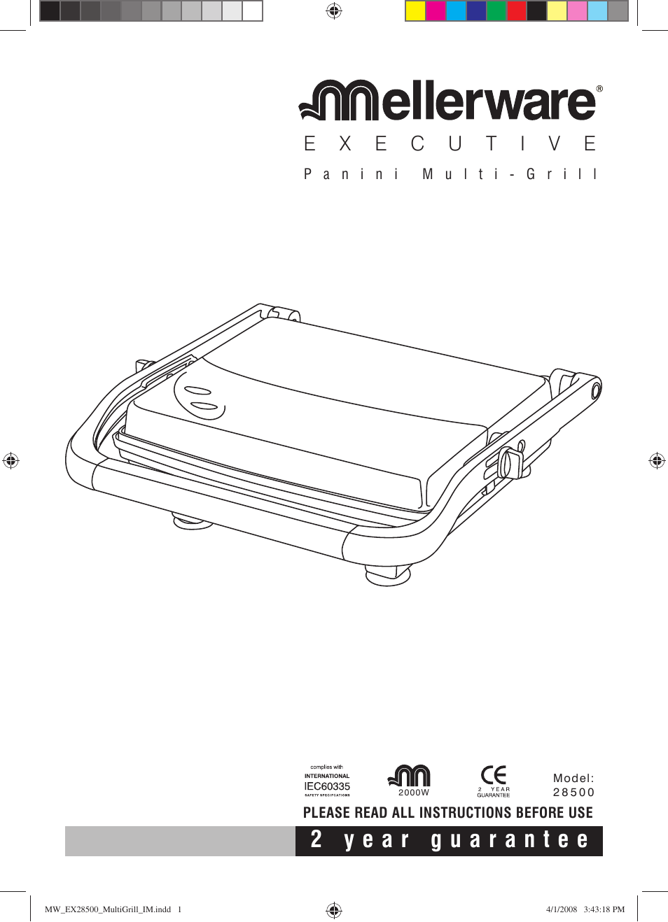 Mellerware 28500 User Manual | 4 pages