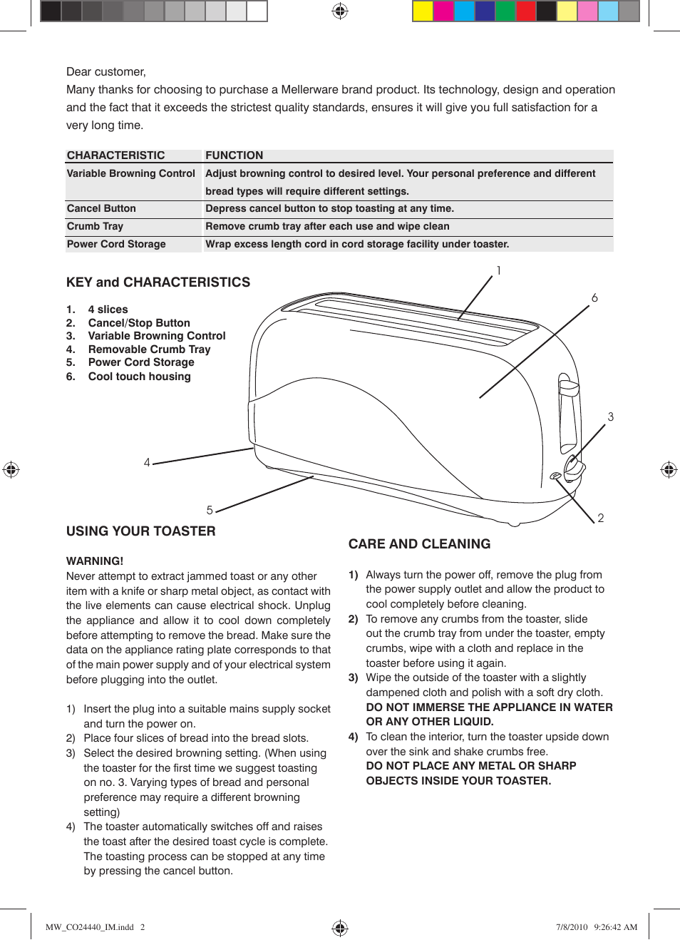 Mellerware 24440 User Manual | Page 2 / 4