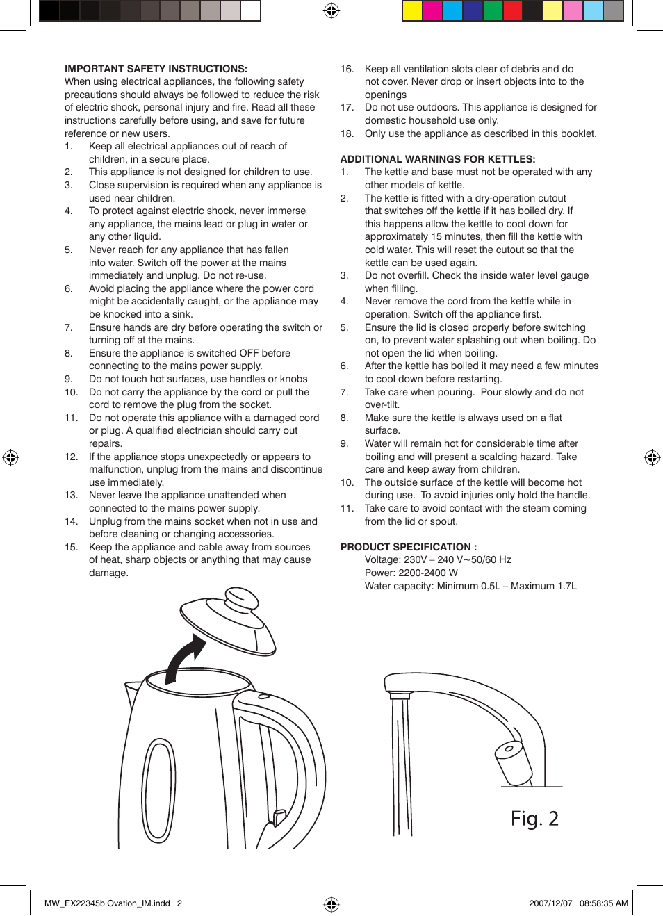 Mellerware 22345B2200W User Manual | Page 2 / 4