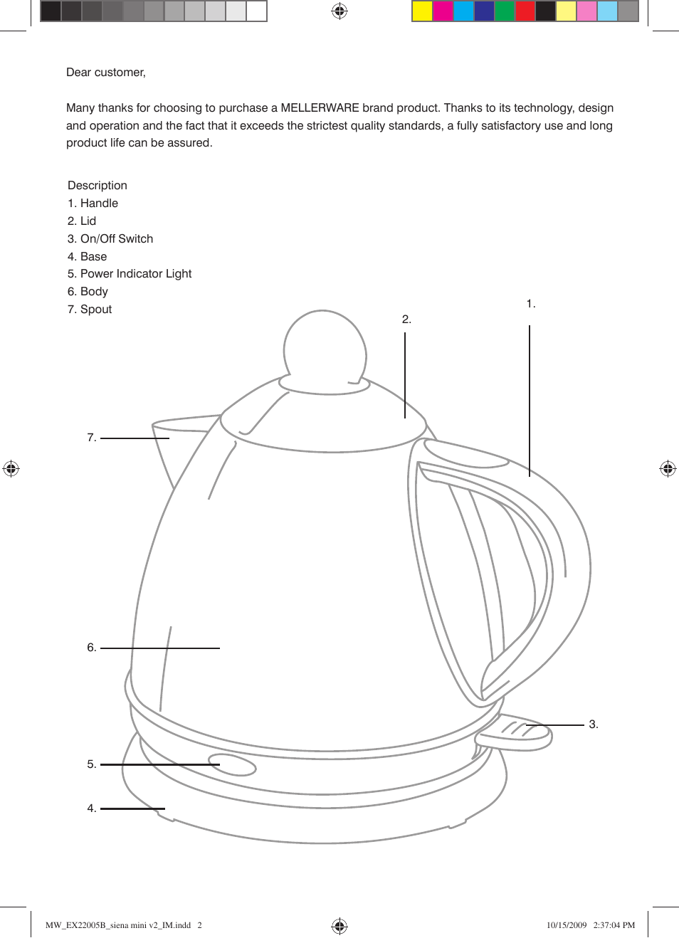 Mellerware 22005B1000W User Manual | Page 2 / 6