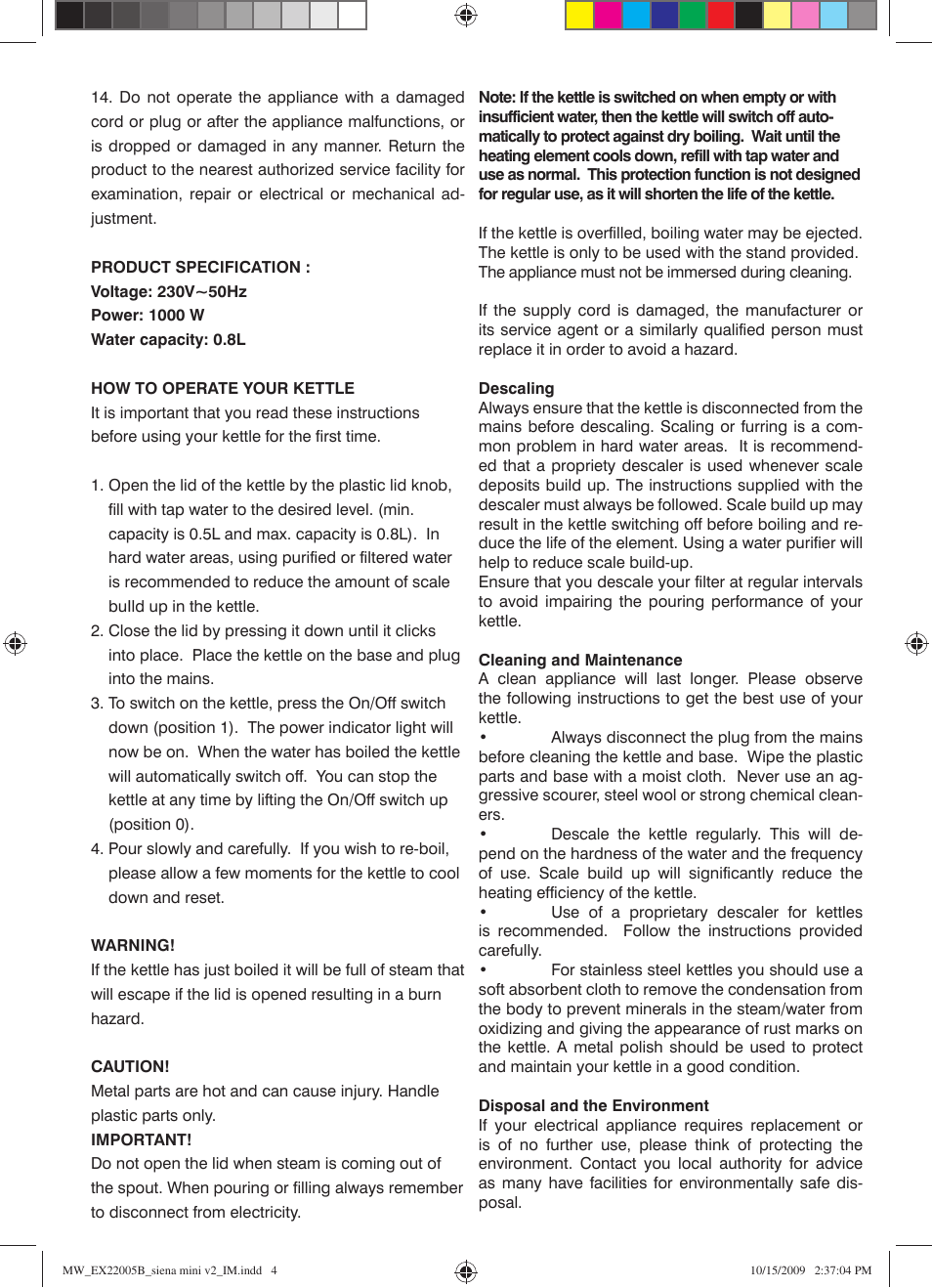 Mellerware 22005B1000W User Manual | Page 4 / 6