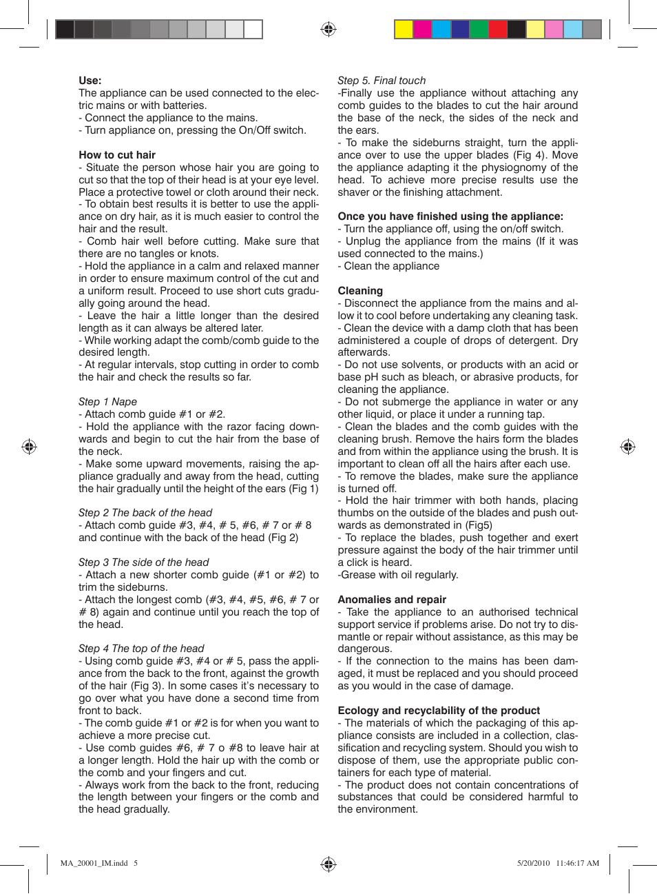 Mellerware MACRO ALDANY MA20001 User Manual | Page 5 / 8