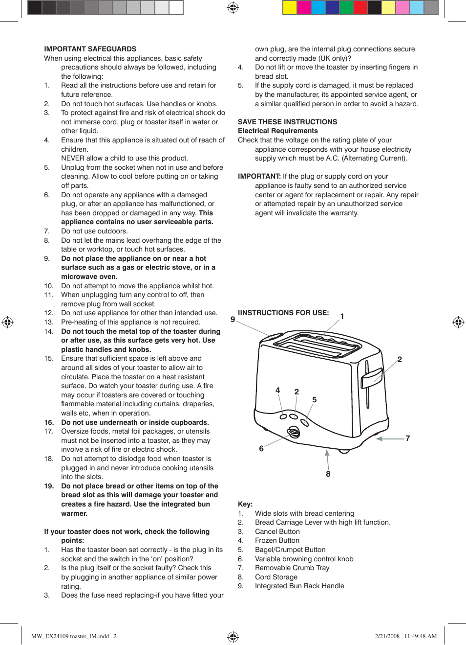 Mellerware EXECUTIVE 2 4 1 0 99 5 0 W User Manual | Page 2 / 4