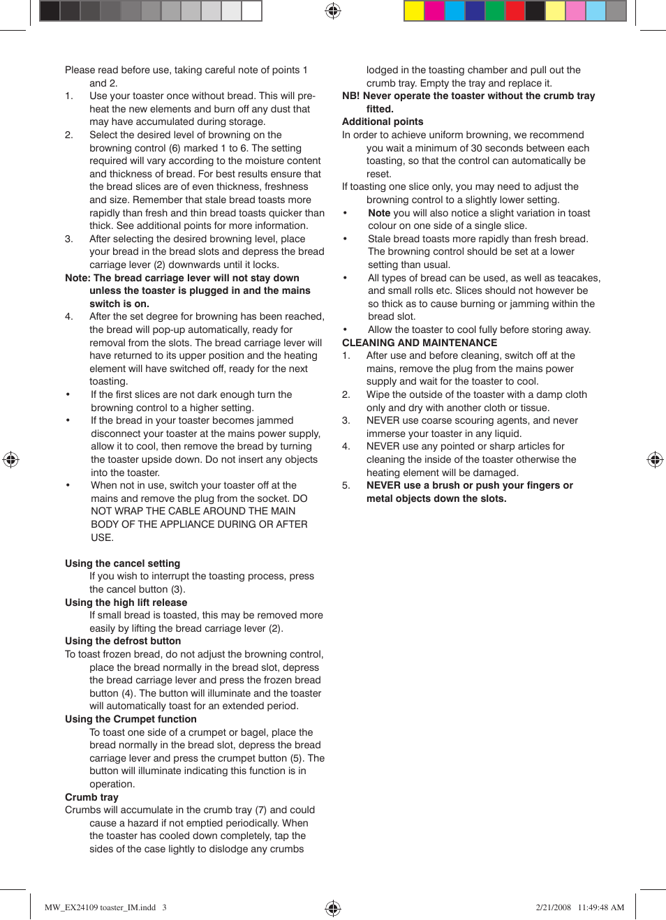 Mellerware EXECUTIVE 2 4 1 0 99 5 0 W User Manual | Page 3 / 4