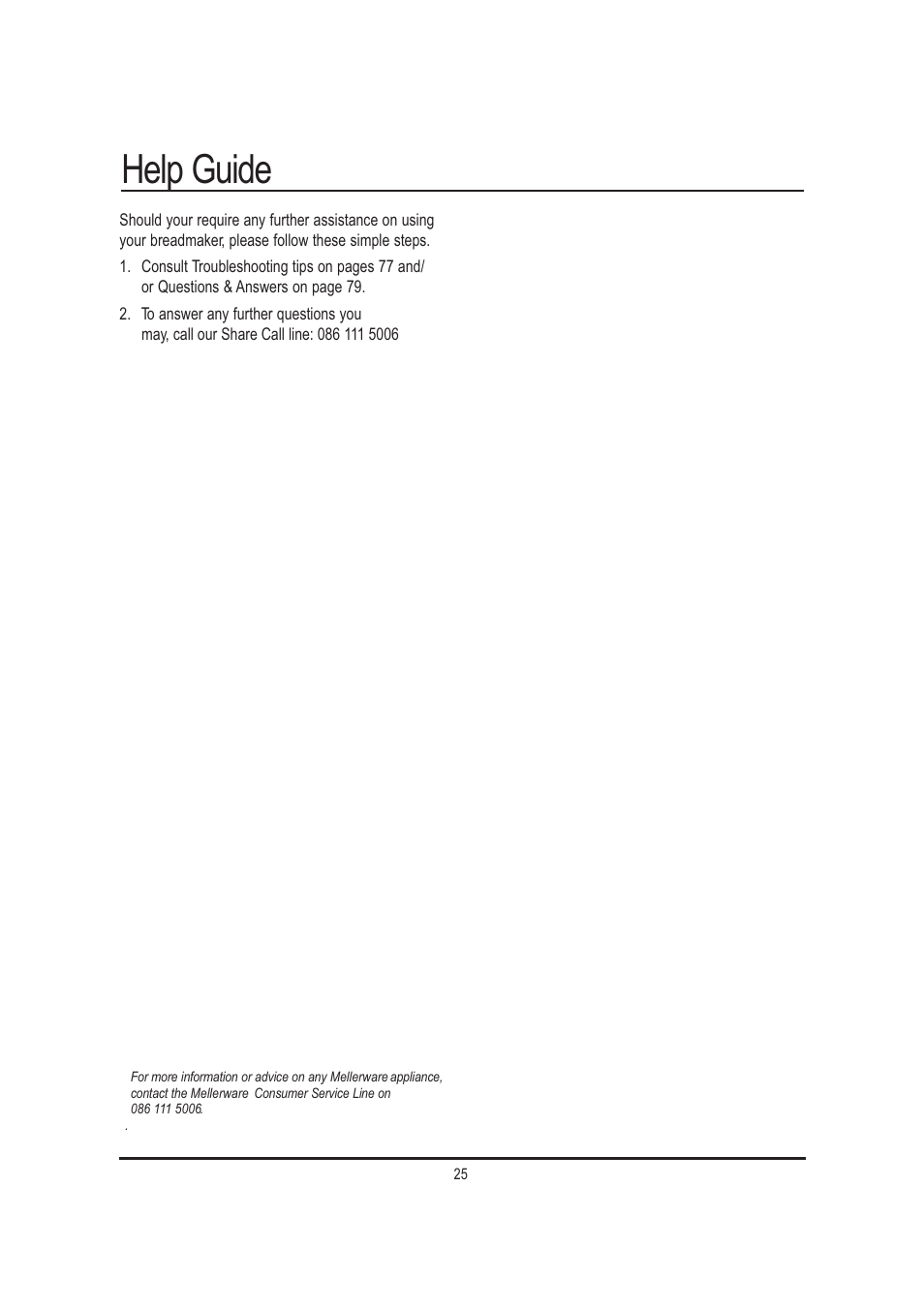 Help guide | Mellerware 26550550W User Manual | Page 25 / 81