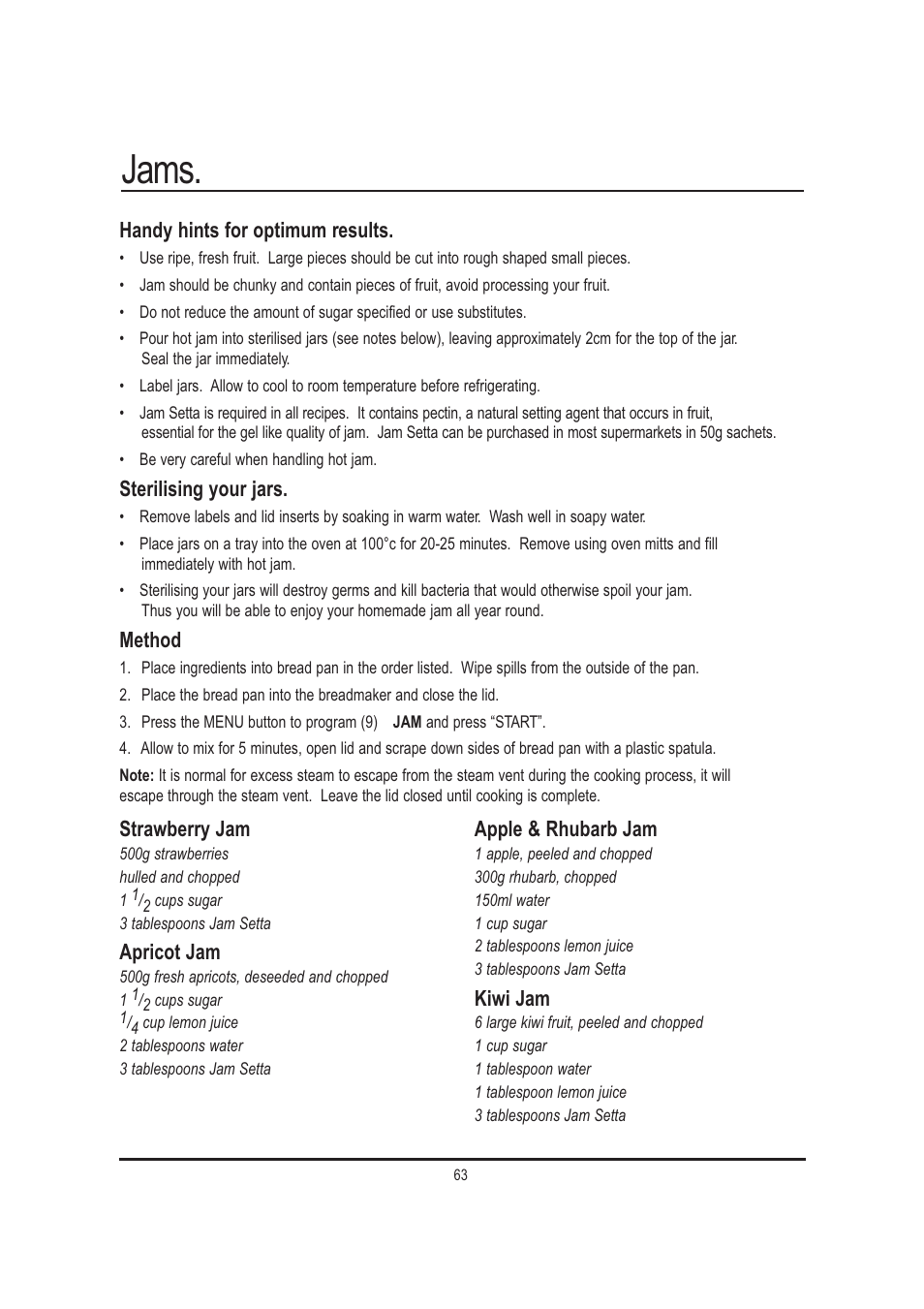 Jams | Mellerware 26550550W User Manual | Page 63 / 81
