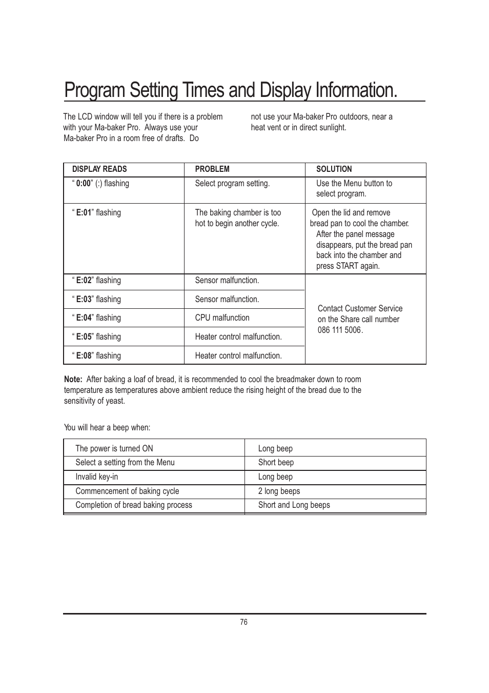 Program setting times and display information | Mellerware 26550550W User Manual | Page 76 / 81