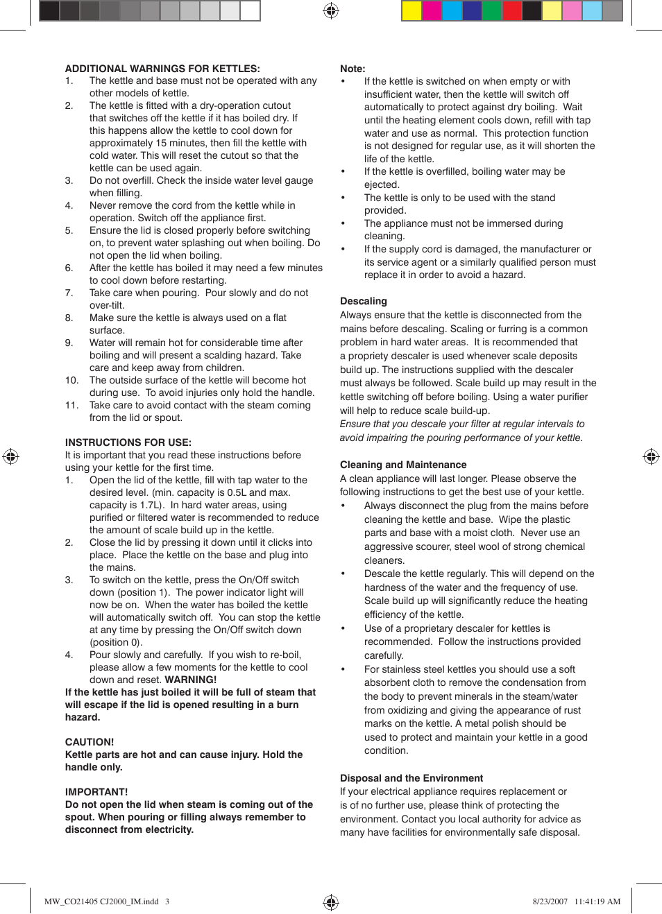 Mellerware C O N T E M P O R A R Y 21405/62200W User Manual | Page 3 / 4