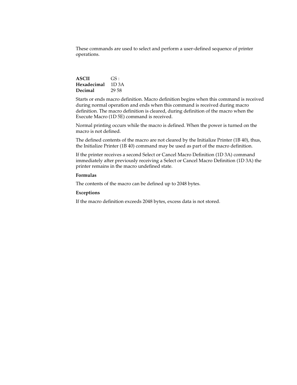 Macro commands | M-S Cash Drawer A794 User Manual | Page 135 / 147