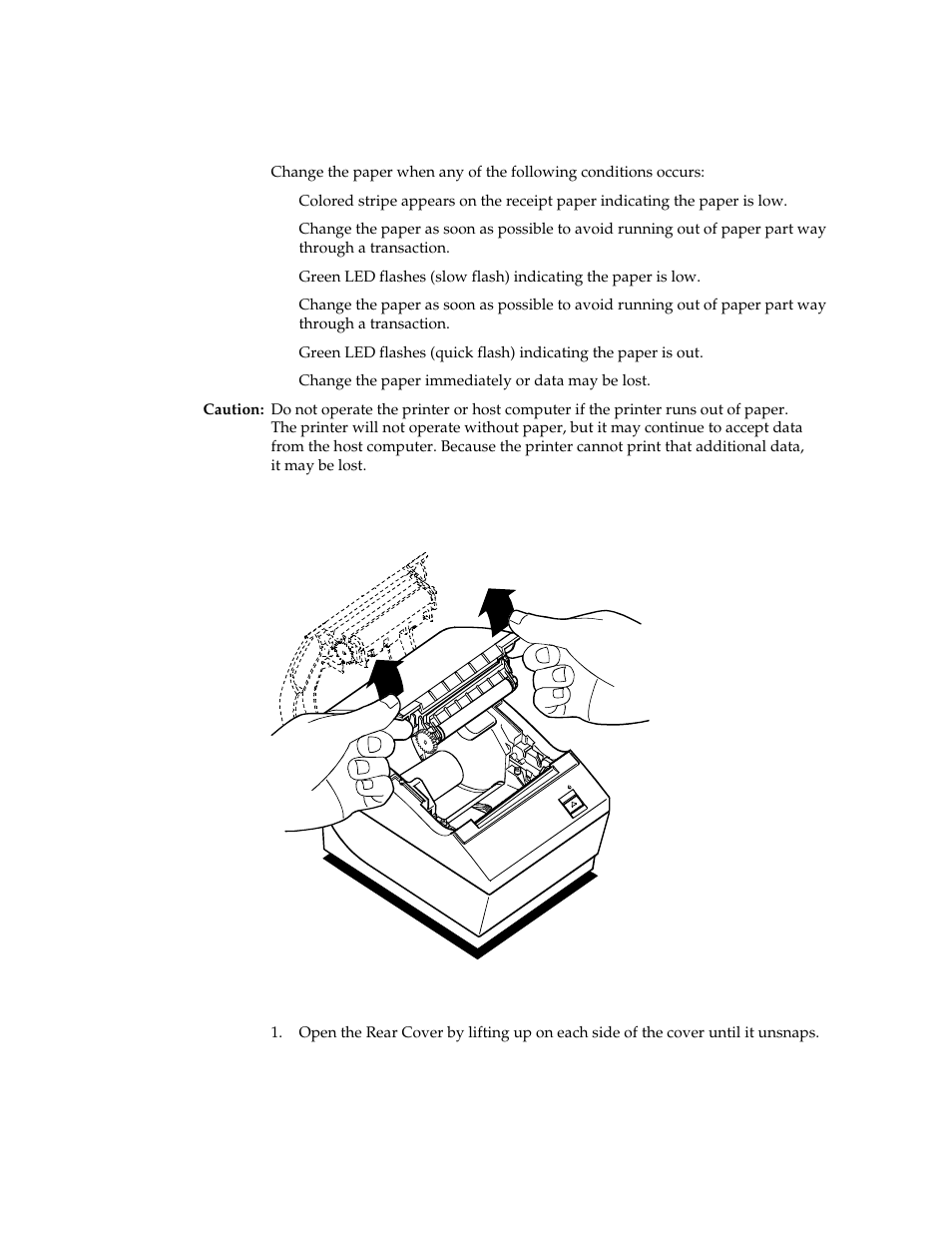 Loading receipt paper | M-S Cash Drawer A794 User Manual | Page 18 / 147
