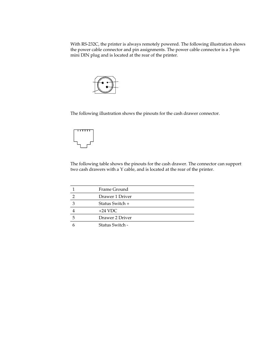 Power connector, Cash drawer connector | M-S Cash Drawer A794 User Manual | Page 51 / 147