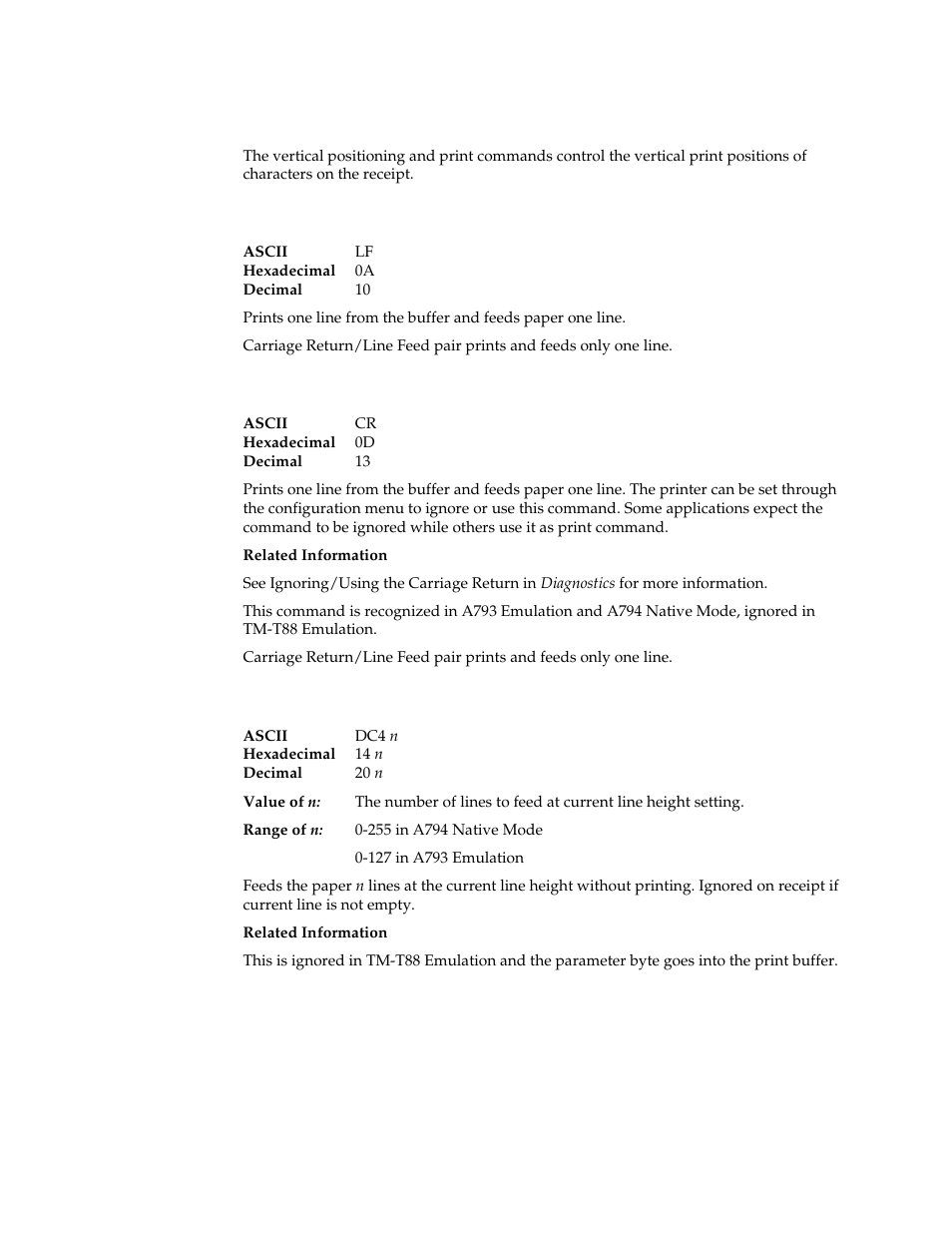 Vertical positioning and print commands | M-S Cash Drawer A794 User Manual | Page 73 / 147