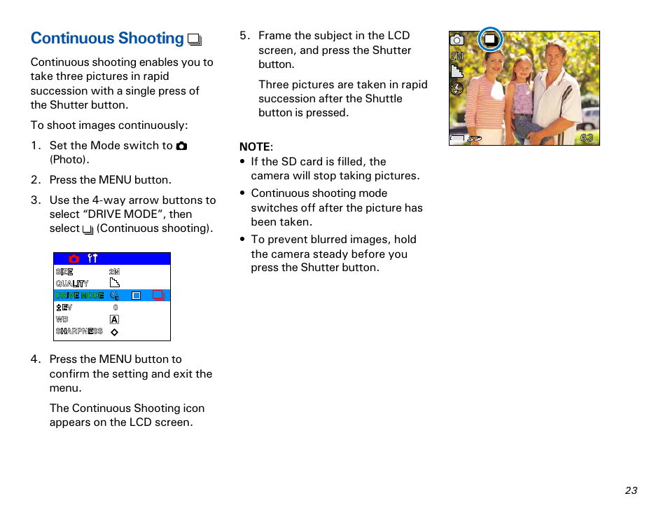 Continuous shooting | Microtek MKT-1300a User Manual | Page 30 / 72