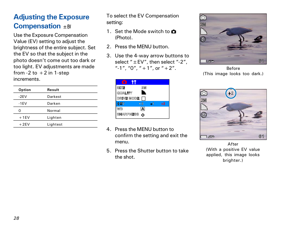 Adjust the exposure compensation, Adjusting the exposure compensation | Microtek MKT-1300a User Manual | Page 35 / 72