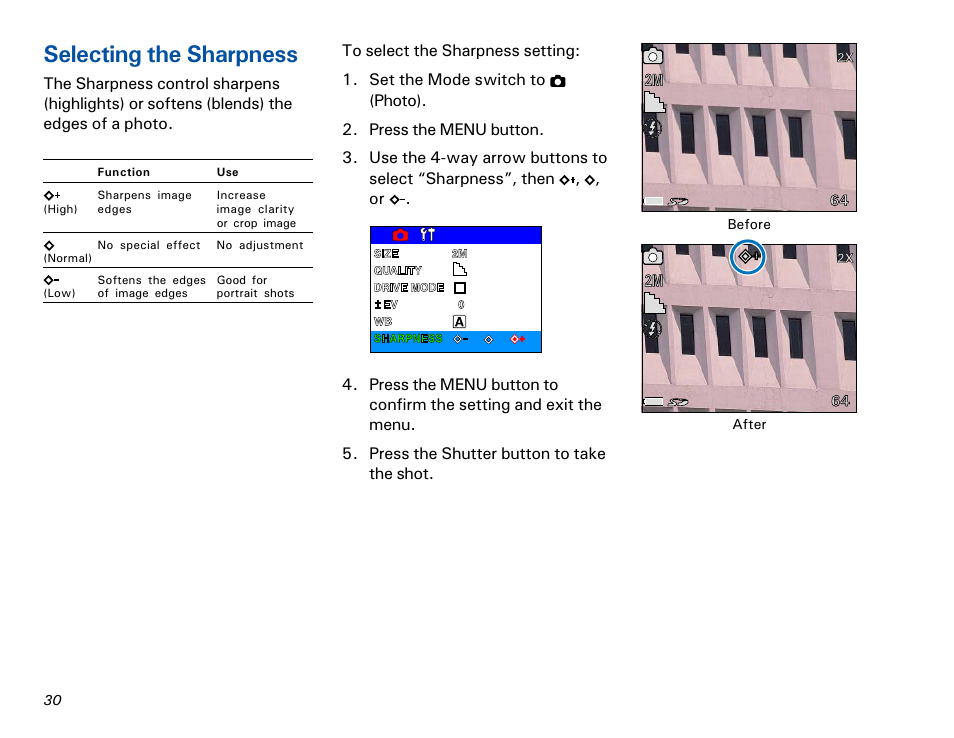 Selecting the sharpness | Microtek MKT-1300a User Manual | Page 37 / 72