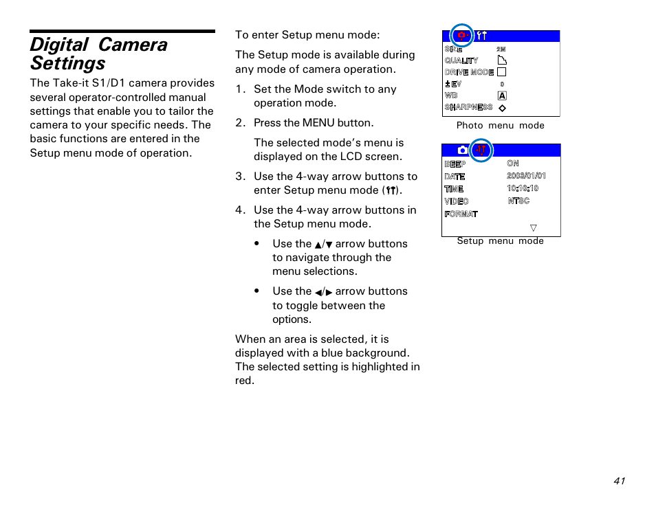 Digital camera settings | Microtek MKT-1300a User Manual | Page 48 / 72