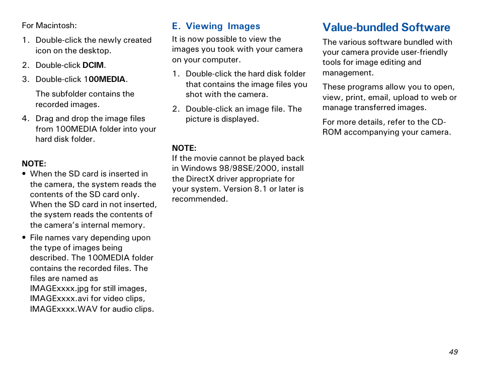 E. viewing images, Value-bundled software | Microtek MKT-1300a User Manual | Page 56 / 72