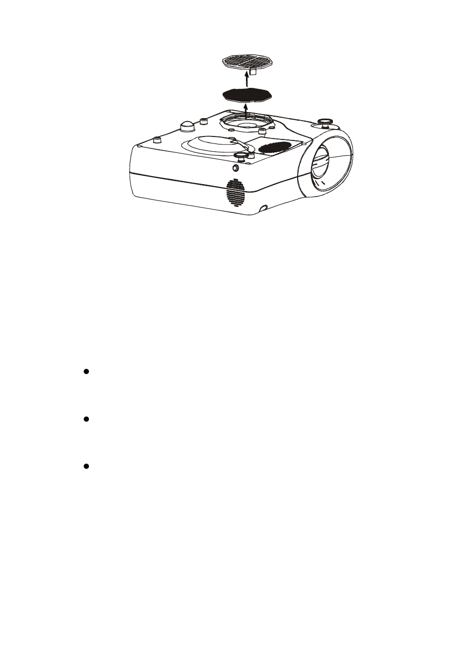 Replacing the projector lamp, The steps of replacing a lamp | Microtek CX4 User Manual | Page 42 / 55
