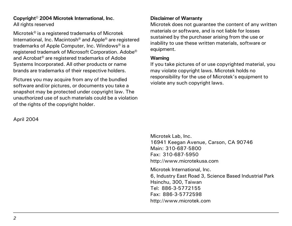 Microtek MV300 User Manual | Page 2 / 47