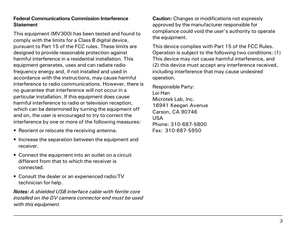 Microtek MV300 User Manual | Page 3 / 47