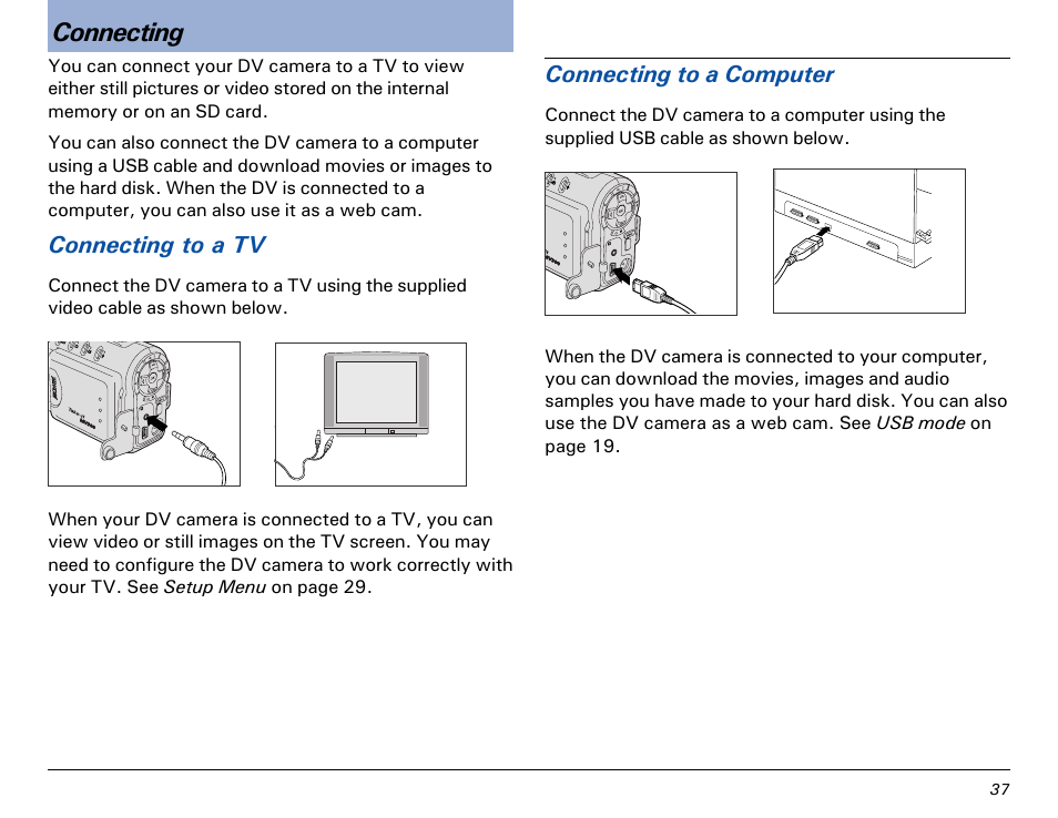 Connecting | Microtek MV300 User Manual | Page 37 / 47