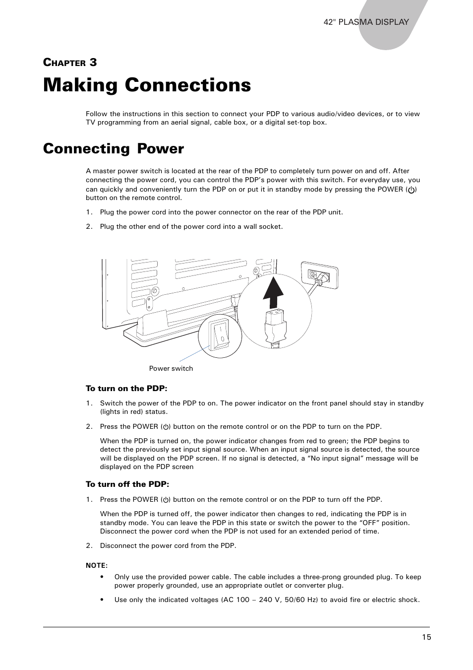 Making connections, Connecting power | Microtek MHP1-HD User Manual | Page 15 / 48
