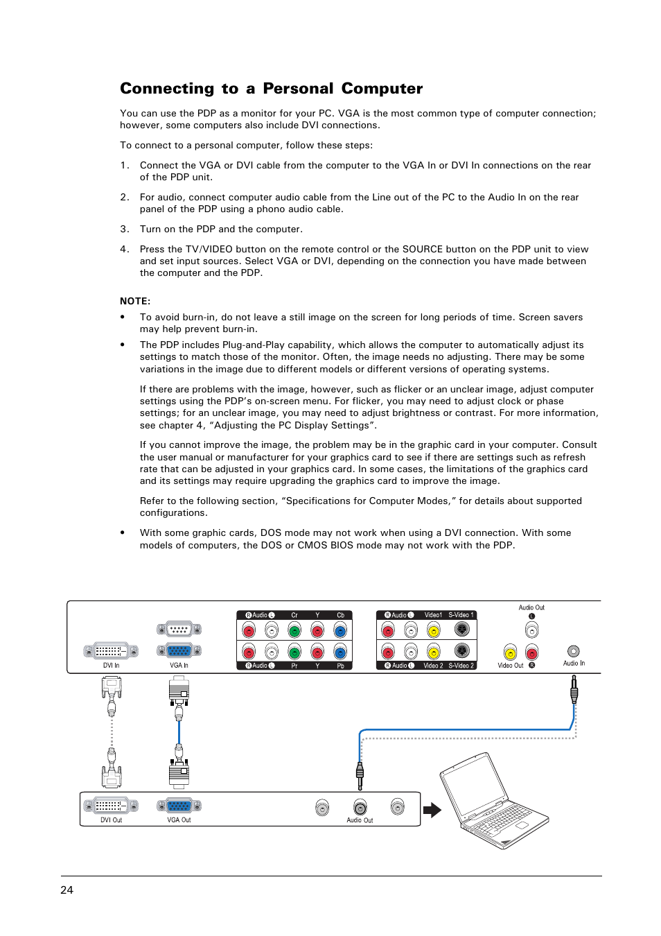 Connecting to a personal computer | Microtek MHP1-HD User Manual | Page 24 / 48